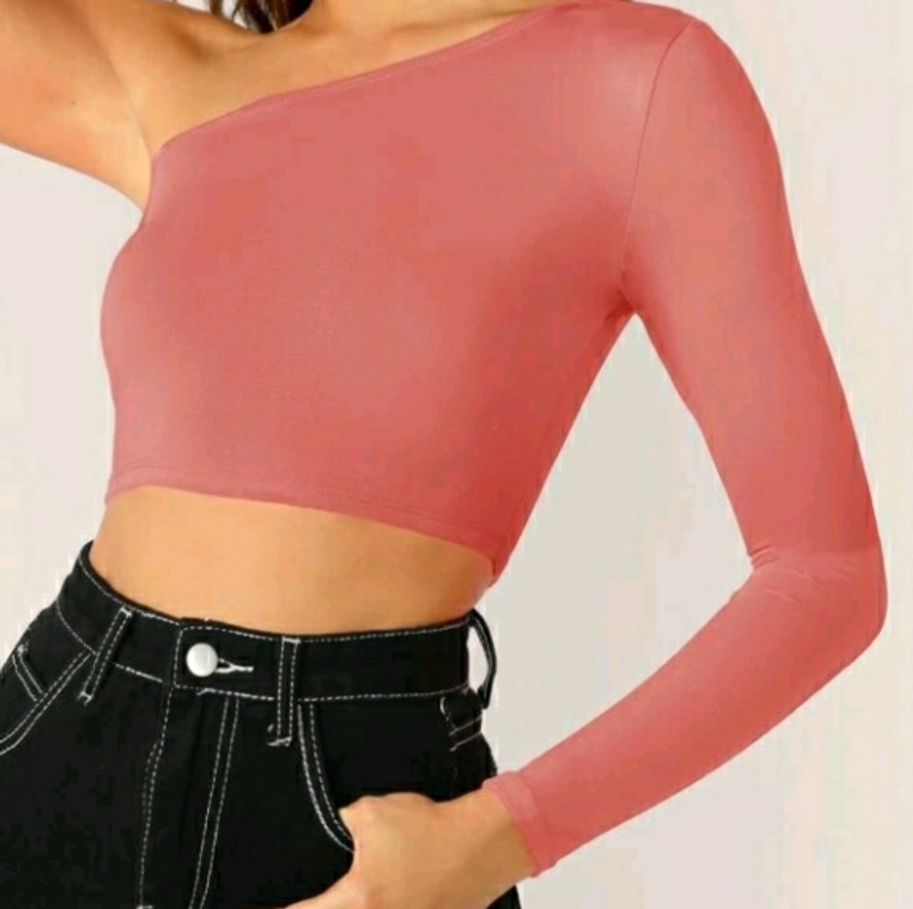 Crop tee. XS. Pink. Like new